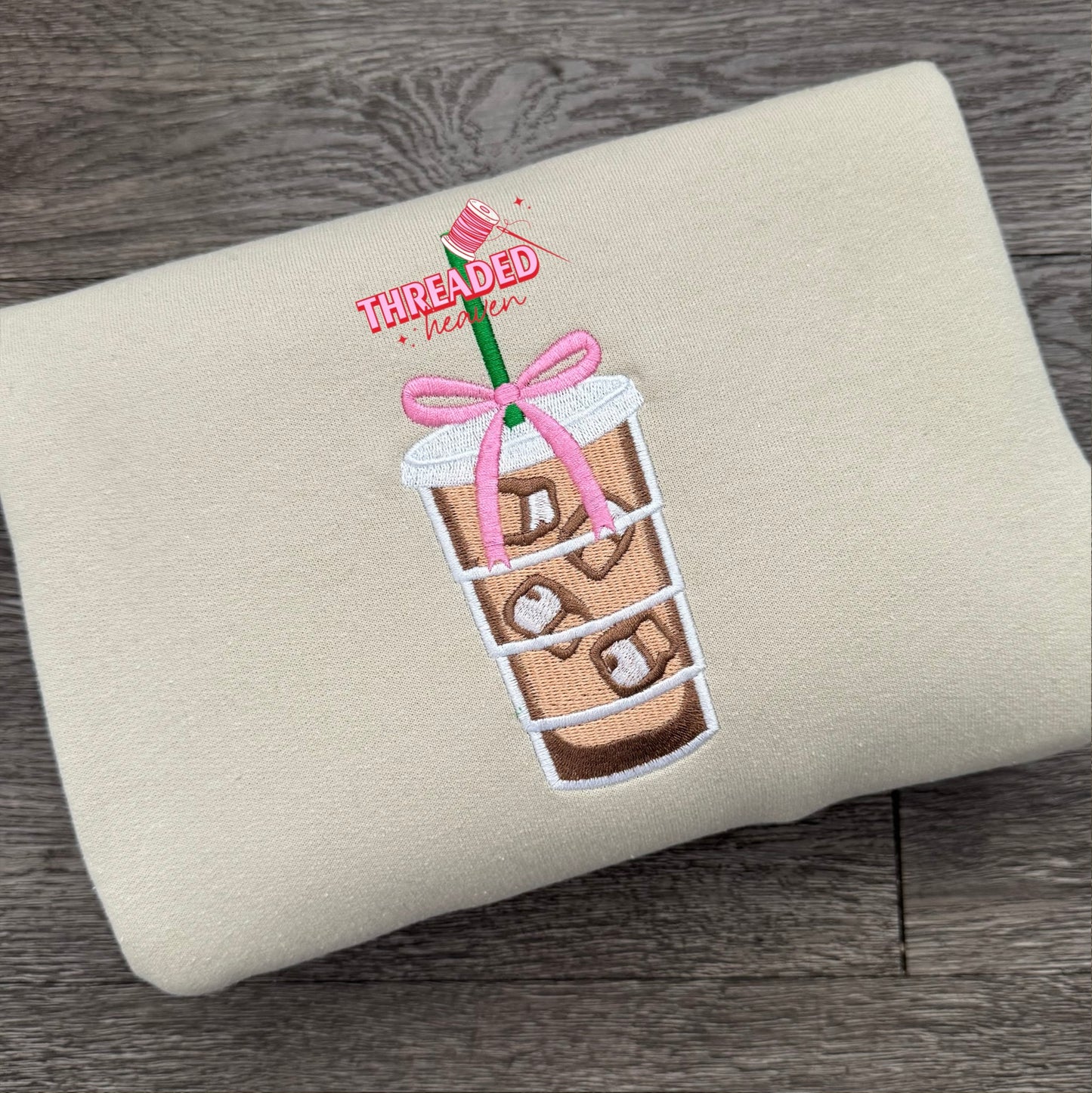 Iced Coffee Bow Sweatshirt