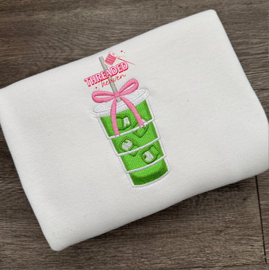 Iced Matcha Bow Sweatshirt