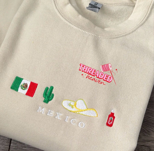 Mexico Embroidered Crewneck